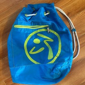 Zumba drawstring bag.